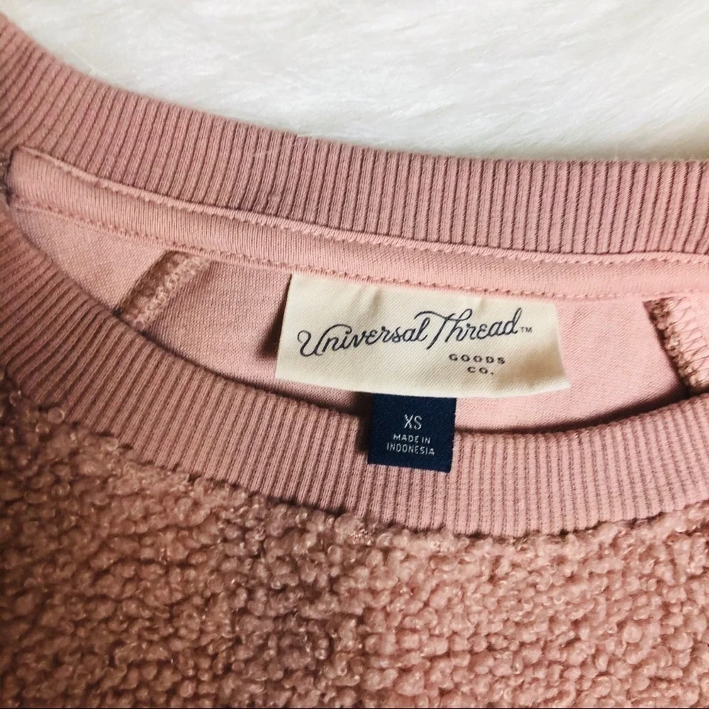 Universal Thread Pink Sherpa Pullover SweatshirtXS